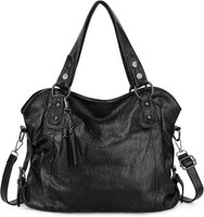 Damen Handtasche PU Leder Vintage Shopper UmhäNgetasche Schultertasche BüRo
