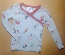 Hanna Andersson Girl's Ice Skater Organic Cotton Pajama Top Long Sleeve sz 4