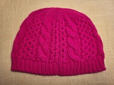 The North Face Cable Knit Beanie Pink Winter Hat NWOT
