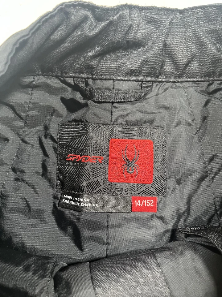 Spyder Snow Pants Youth 14/152 Black Insulated Ski Snowboard Winter Waterproof - Image 3 of 4