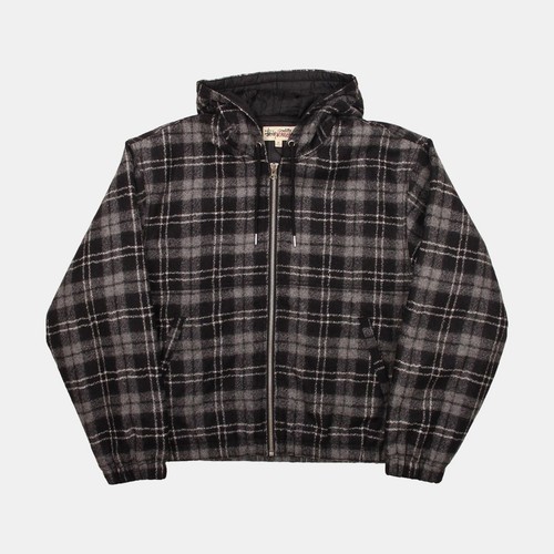 Stussy Wool Plaid Work Jacket / Size XL / Short / Mens / Grey / Wool