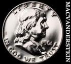 1961 Franklin Half Dollar - Choice Gem Proof  Lustrous  No Reserve  #J8777