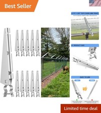10-Pack Galvanized Barbed Wire Arm for 1-3/8" Chain Link Fence Height Extension