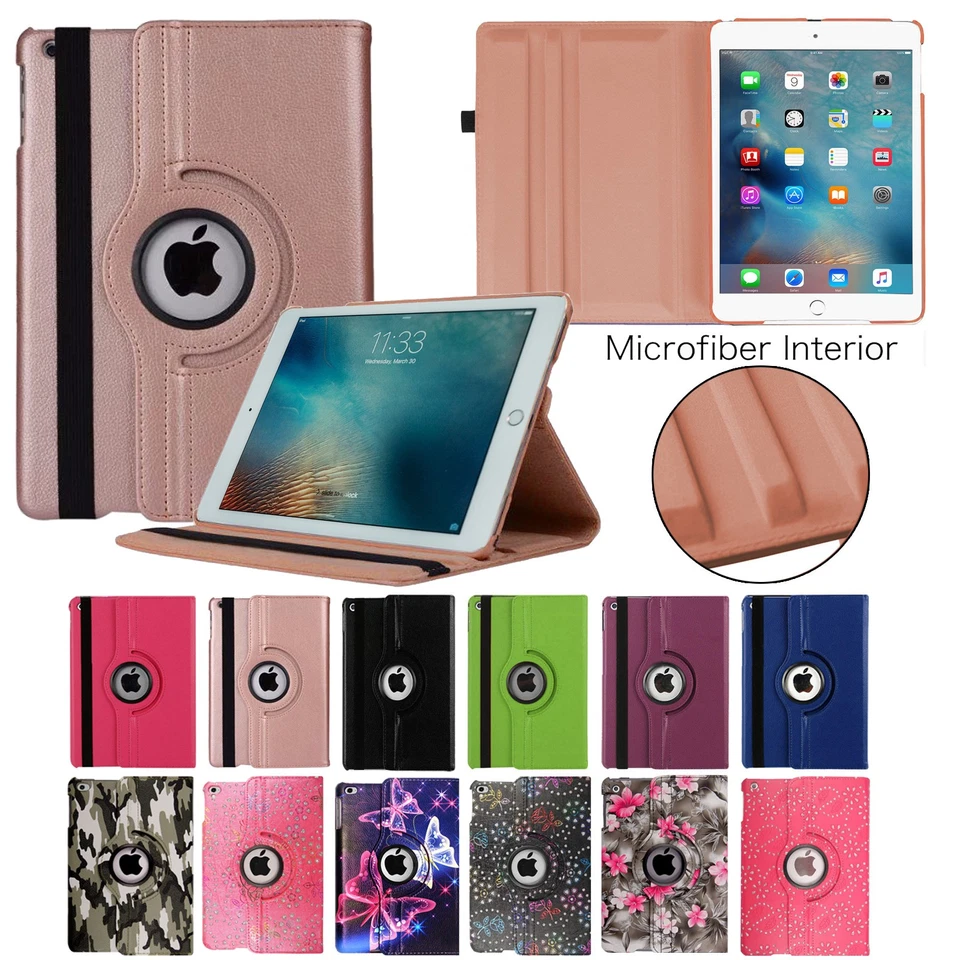 PGL Rotation Case For iPad Pro 9.7, 10.5, 11 - 1st 2nd 3rd 4th Gen 360°Leather Cover