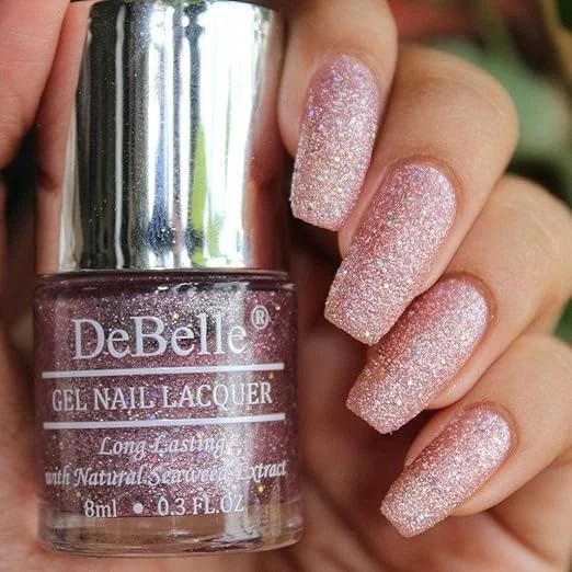 DeBelle Gel Nail Polish Ophelia (Lavender with Holo Glitter Sugar Finish Nail Pa