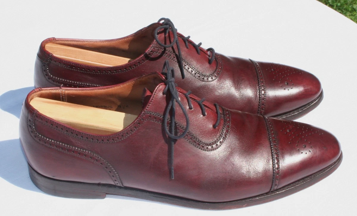 Brooks Brothers Burgundy Oxblood Mens Sz 9 D Wingtip Oxford Shoes Made in Italy Brooks Brothers Wingtip Dress Shoes for Men for sale | eBay main image 2