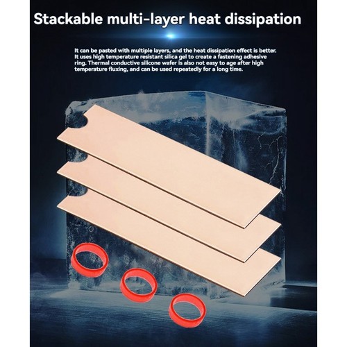 SSD Copper Heatsink Solid State Disk Cooler Compatible with NVMe/NGFF M.24968 - Afbeelding 3 van 8