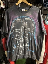 Star Wars Vintage Darth Vader Big Face Shirt Size XL All Over Print AOP