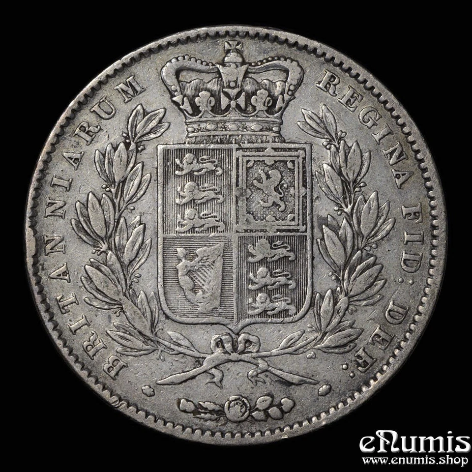 Gran Bretaña, Victoria, Corona 1847, VF+/aXF Foto 3 de 4