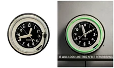 Retro Green Neon Clock - From GLO-DIAL CLOCK CO LA, CA - Final Low Price