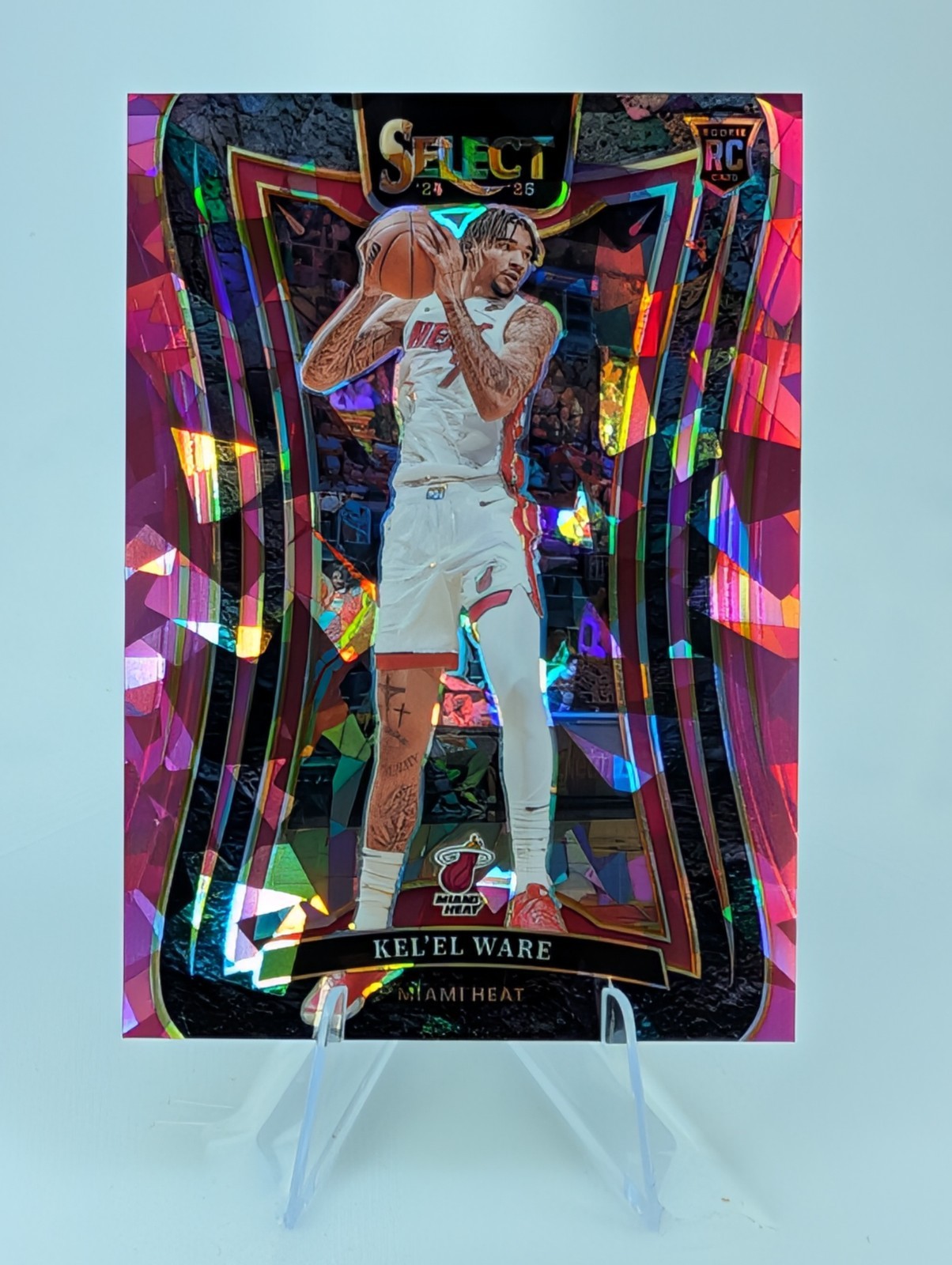 2024-25 Panini Select Kel'el Ware Mezzanine Pink Cracked Ice Prizm /99 #372 RC