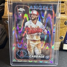Topps 2024 Chrome Trey Cabbage #226 RayWave Refractor Rookie Angels