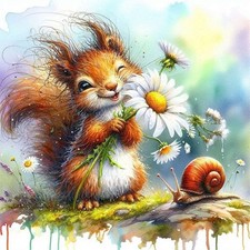 Acudotr Squirrel Diamond Art Kits for Adults, DIY Home Decor, 12x12 Inch  5D...