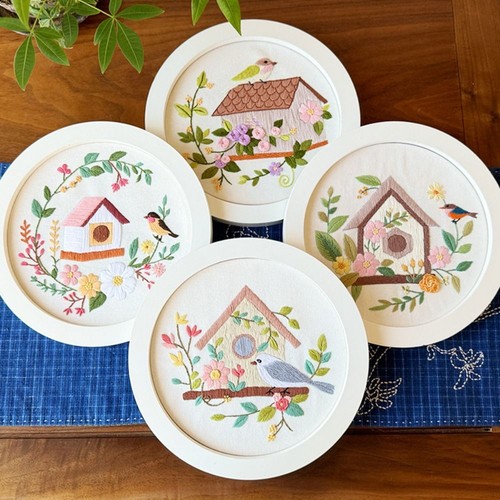 DIY Cross Stitch Set Floral Embroidery Set Bird Flower Embroidery Kit Adults - Picture 4 of 9