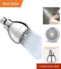 High Pressure Shower Head 3 Inches Anti-clog Anti-leak Fixed Showerhead Chrom...