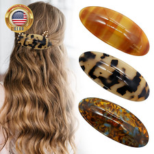 3Pcs Large Vintage French Tortoise Shell Hair Clips, French Barrette Hair Clips