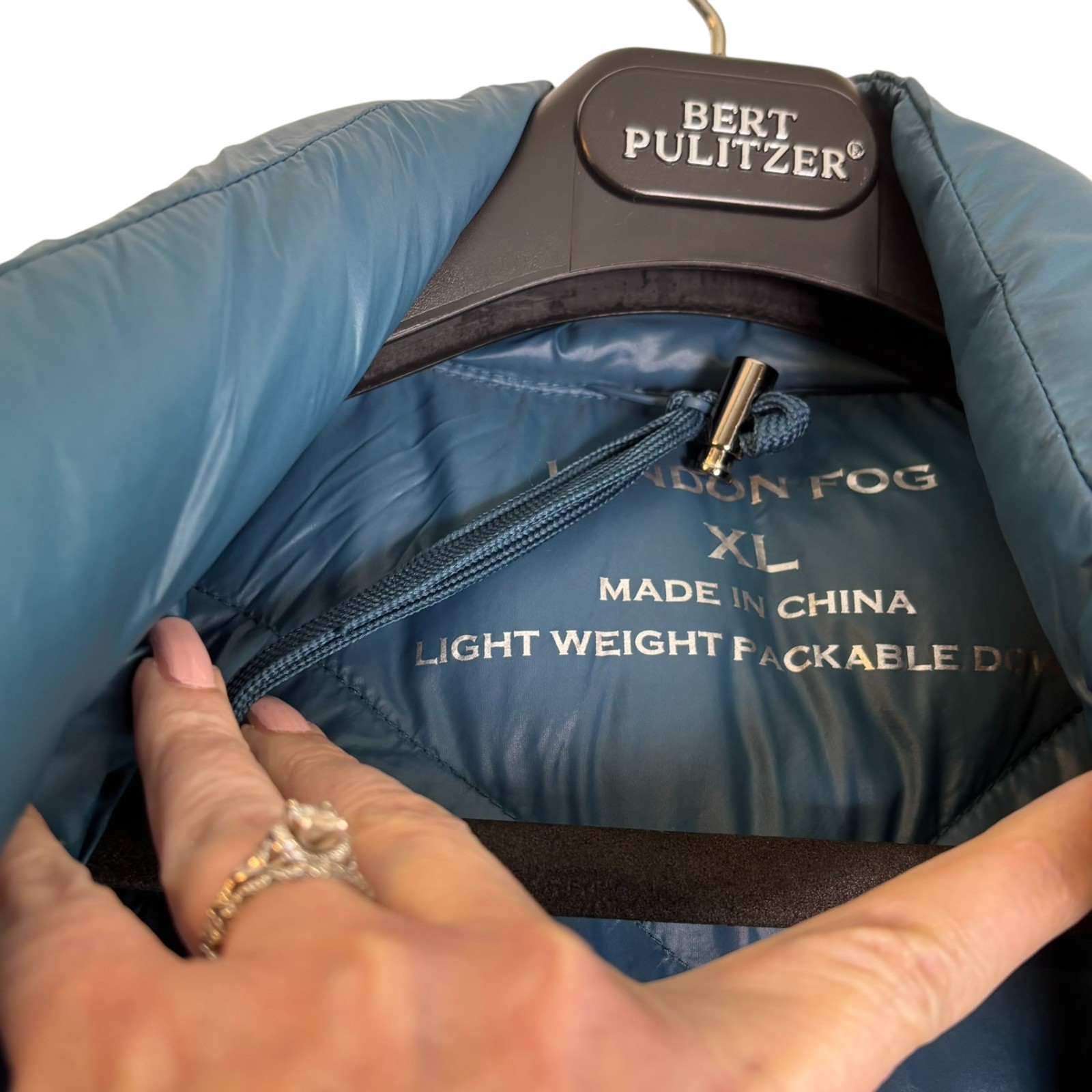 Lightweight Packable Down Puffer Jacket  XL Teal … - image 5