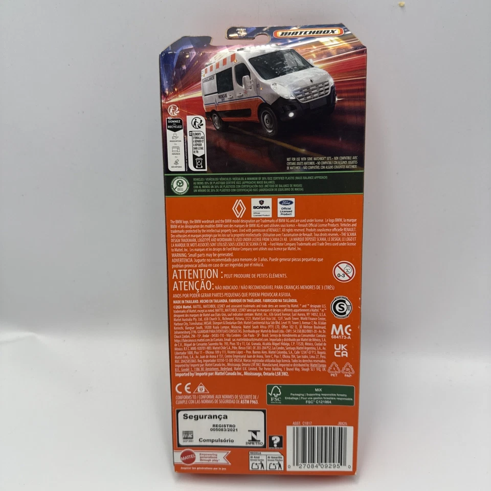 Matchbox 2025 MBX Rescue V paquete de 5 variaciones #1 muy buen estado con coches de emergencia adicionales Foto 3 de 4