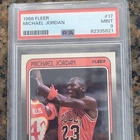 Michael Jordan 1988 Fleer #17 PSA 9 Mint Graded NBA Basketball Card Bulls