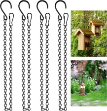 26" Hanging Basket Chains with Hooks for Planters & Decor, 4 Pack, 3 Colors
