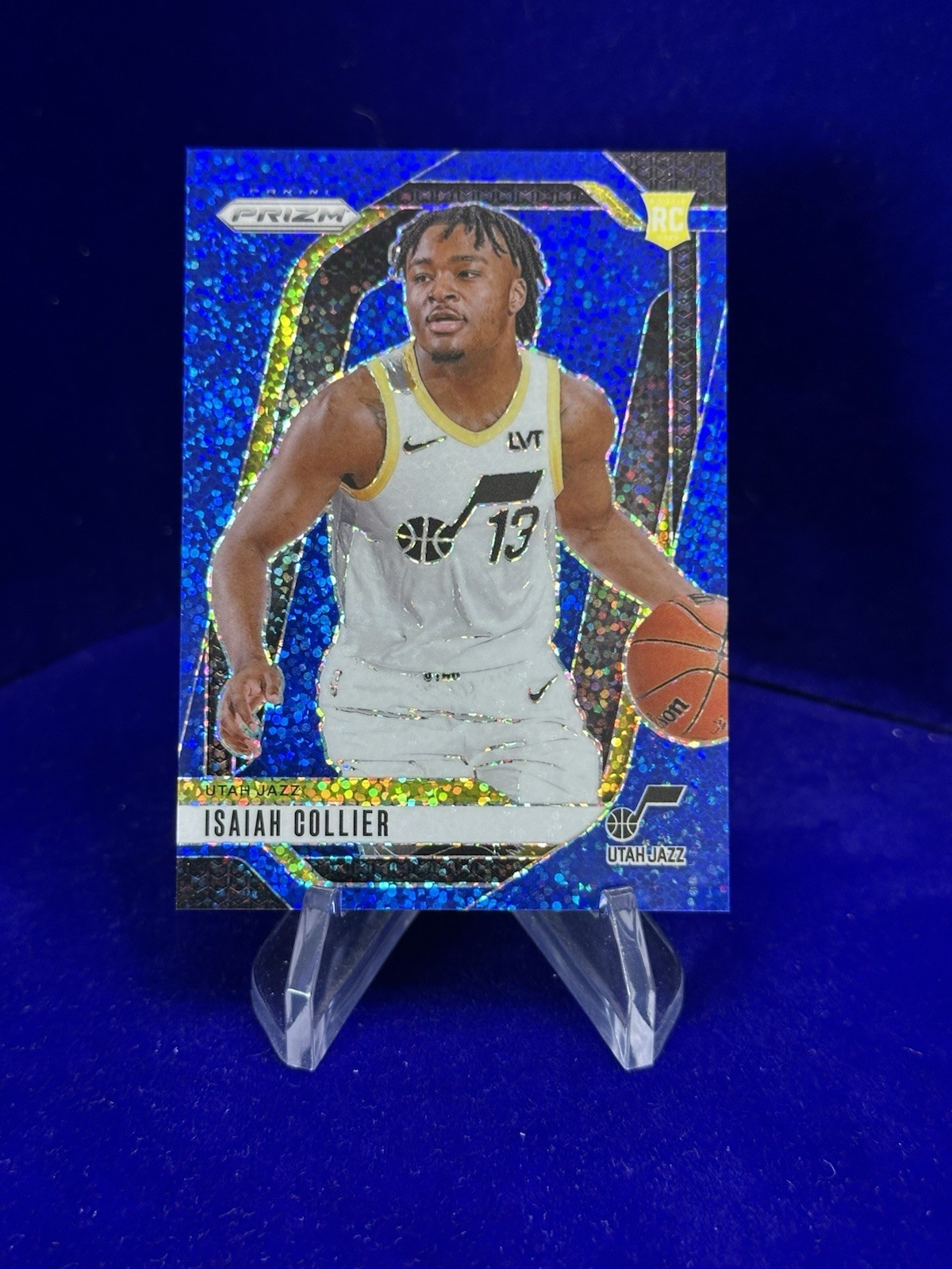 2024-25 Prizm ISAIAH COLLIER #227 Rookie Blue Sparkle Prizm /144 SP - Jazz RC