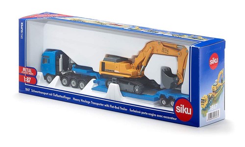 SIKU MAN semi-trailer Liebherr power shovel loading 1/87 SK1847 - Picture 8 of 9