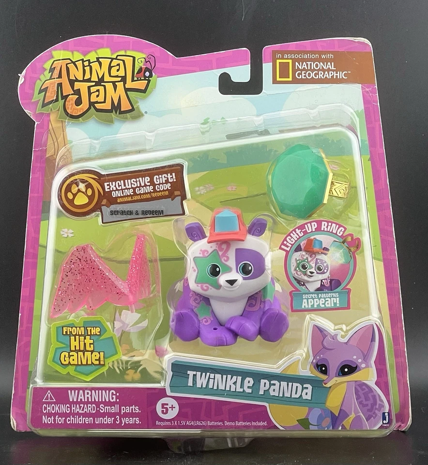 批量 2 件 - Animal Jam Best Dressed Lucky Lynx Twinkle Panda Light Up Ring 全新 — 第 2/4 张图片