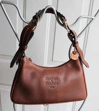 DOONEY & BOURKE 1975 Anniversary East West Hobo Shoulder Bag Tan/Brown