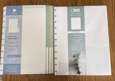 LEVENGER Circa Letter Size White Blank Full Page (100)  & 4 Section Refill (120)