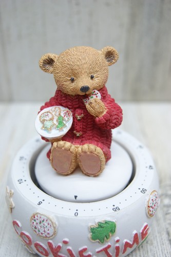 Vintage Hallmark Cookie Time Orsacchiotto Timer Cucina, Timer Uova, Natale - Foto 2 di 6