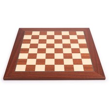 Deluxe Mahogany Wood Chess Board – Handmade in Spain, 22 in.