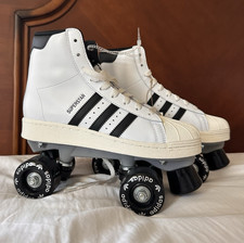 Adidas Superstar High Top Quad Roller Skates White/Black Womens 6.5