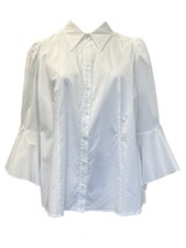 Marina Rinaldi Women's White Byron Cotton Shirt Size 22W/31 NWT
