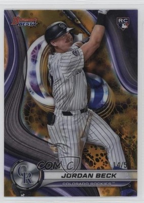 2024 Bowman's Best Gold Refractor 14/50 Jordan Beck #26 Rookie RC 1bi0