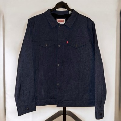 Levi's Men's Soft Shell Classic Trucker Jacket Heather Navy XXL NWT