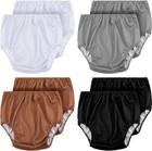 4Pcs Adult Diaper Cover Incontinence Plastic Pants Reusable Waterproof Underwear