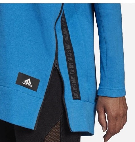 Adidas Sportswear Mission Victory Intense Blue Long Sweatshirt Size Medium - Picture 8 of 17