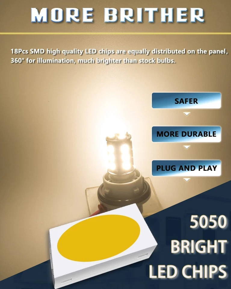 1156 led bulb Warm White Camper Light Bulbs 7506 1073 BA15S 1003 LED Bulb 114... - Image 4 of 4