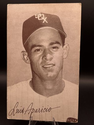 LUIS APARICIO 1947-66 Exhibit Card Baseball CHICAGO WHITE SOX - Very Good -