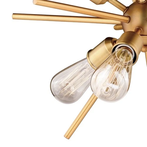 Estelle 6-Light Pendant in Mid-Century Modern and Sputnik Style 19.5 Inches Tall - Picture 3 of 12