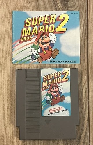 Super Mario Bros. 2 (Nintendo NES, 1988) Authentic w/Manual Tested Works