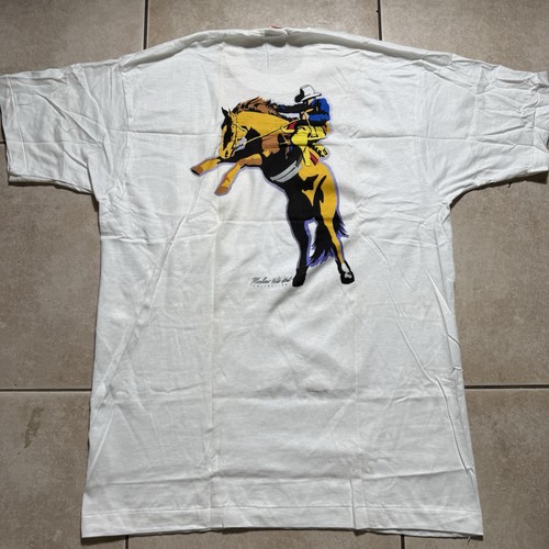 Marlboro, Vintage 90s Marlboro Wild West Bronco Rider Pocket Tee XL Single Stitch USA FOTL