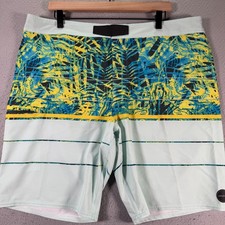 Hyperfreak Hydro Boardshorts Mens 38 Pale Blue No Tie Fly Beach Island Surf 9"