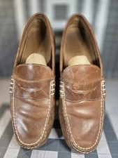 Polo Ralph Lauren Wes Penny Loafer Men 10.5D Brown Leather Drivng Moccasin Shoes