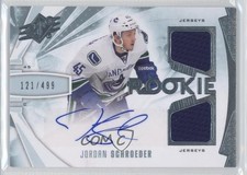 2013-14 SPx 121/499 Jordan Schroeder #165 Rookie Auto RC 1r5