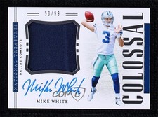2018 National Treasures Rookie Colossal Signatures 50/99 Mike White Auto 0h28
