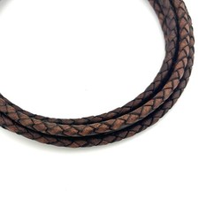 Bolo Supply Co. 5mm Braided Leather Cord for Jewelry Making, Bracelets, Neck...