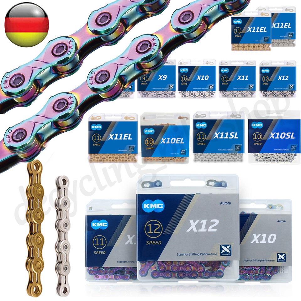 Cadena de bicicleta KMC 6/7/8/9/10/11/12 marcha para cadenas SHIMANO/SRAM/Compy MTB BMX DE