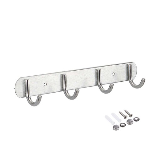 Wall Mount Hooks Key Hat Coat Robe Towel Rack Hanger Holder Clothes Organizer - 第 7/14 張圖片
