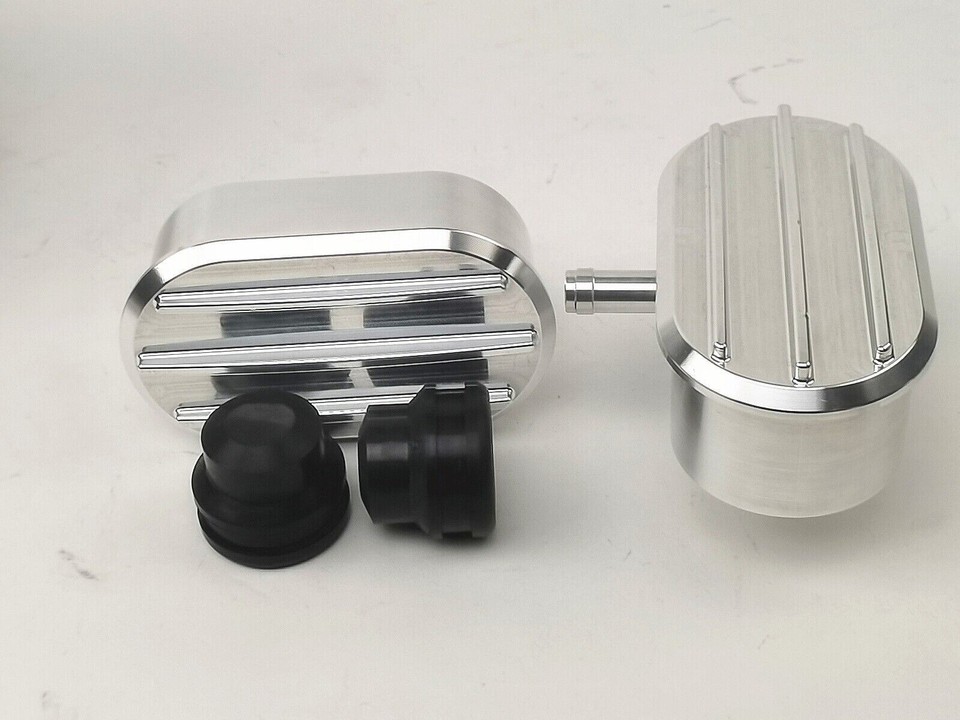 For SBC Chevy 5886 Finned Tall Valve Cover &15'' Air Cleaner & PCV